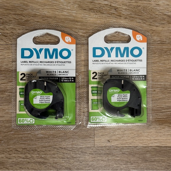New Sealed Dymo Label Refills White Paper 1/2 in X 13 feet - Picture 1 of 4